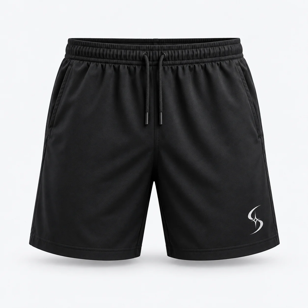 Men’s Training Shorts in Obsidian Black, featuring the DarkStellar logo